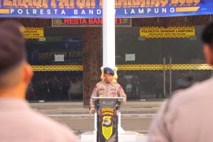Brimob Lampung Amankan Kunjungan Kerja Presiden RI dan Munas Hipmi di Wilayah Lampung